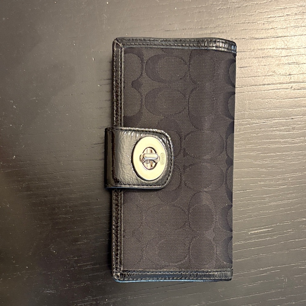 Coach Black Signature Wallet